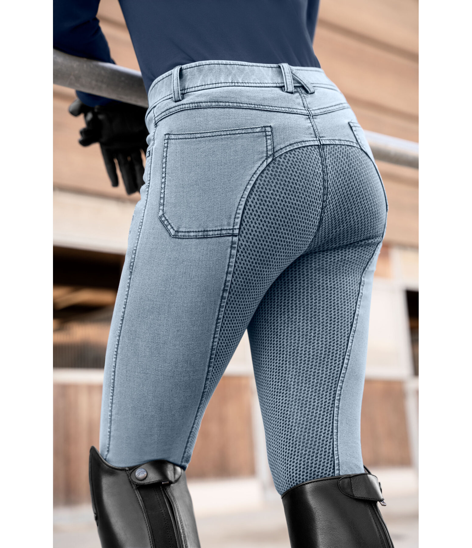 Pantalon d'�quitation en jean enfant  Demi