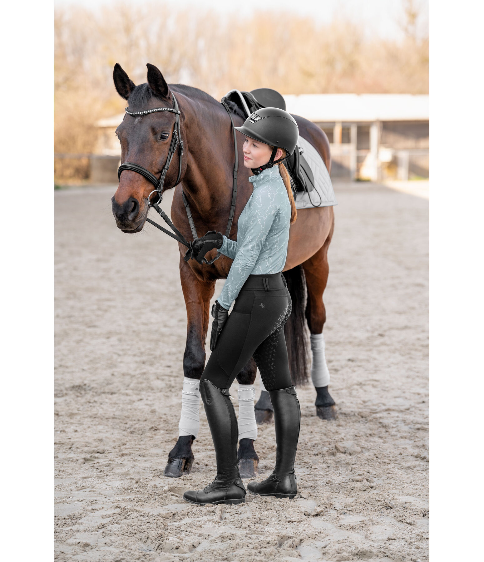 Pantalon d'�quitation d'hiver grip enfant  Lovis