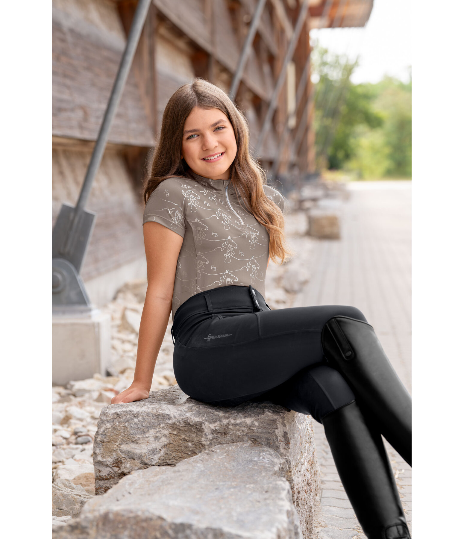 Pantalon d'�quitation � fond int�gral enfant  Elena CTS