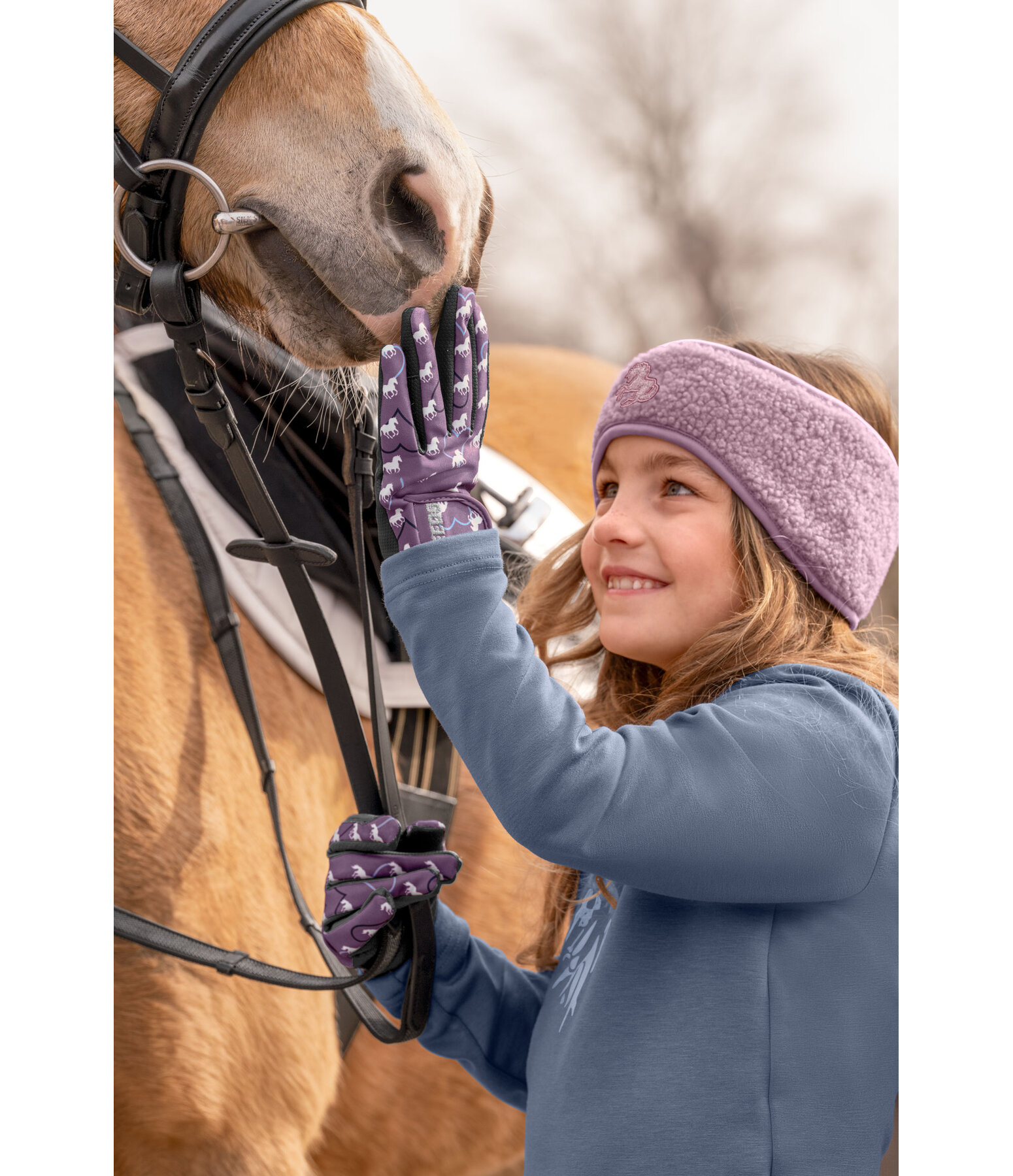 Gants d'quitation d'hiver enfant  Reflective