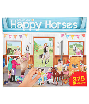 Carnet de coloriage et stickers Miss Melody Happy Horses - 402501