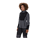 Veste bi-mati�re en polaire nid d'abeille  Waffle