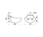 Abreuvoir  soupape tubulaire 1,7 L