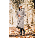 Manteau de pluie long � capuche doubl� en fourrure Teddy  Paris