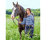 Tenue western  Karo en bleu barbeau