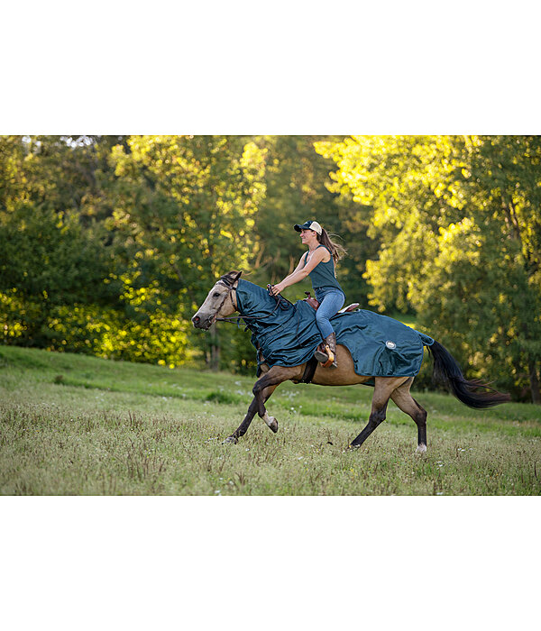 Couvre-reins anti-mouches pour chevaux western avec couvre-cou enroulable