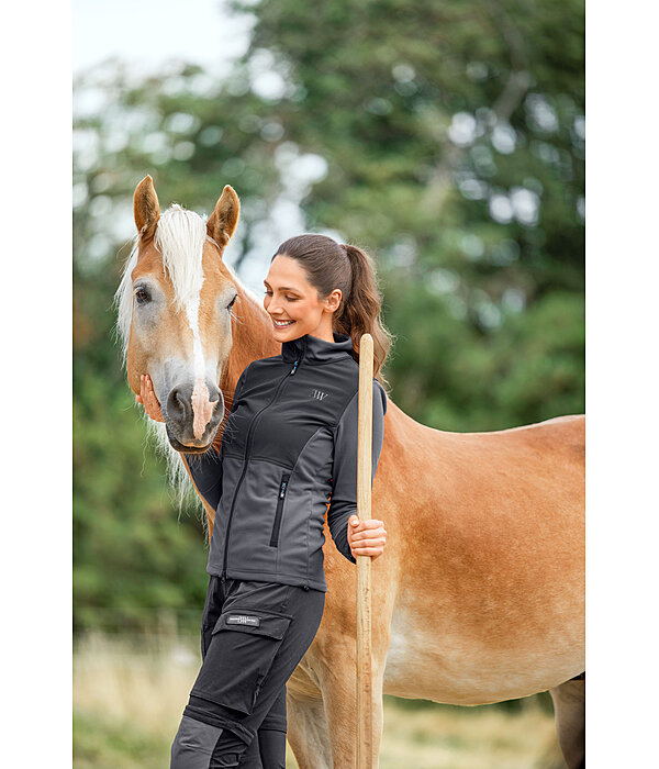 Veste bi-mati�re en polaire nid d'abeille  Waffle