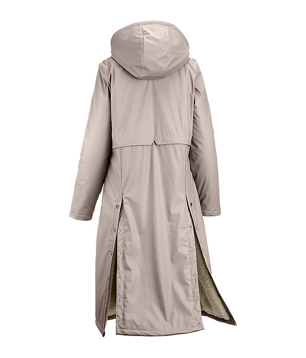 Manteau de pluie long � capuche doubl� en fourrure Teddy  Paris