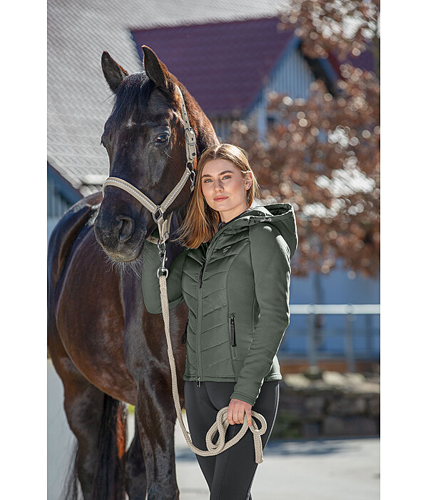 Veste bi-matire  capuche  Elisa