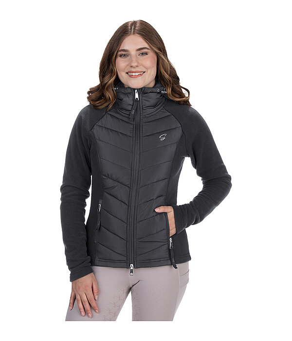 Veste bi-matire  capuche  Elisa