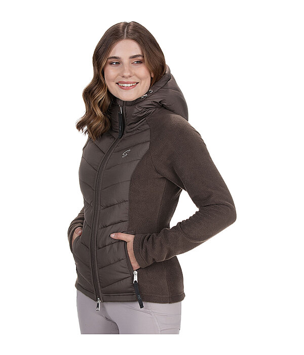 Veste bi-matire  capuche  Elisa