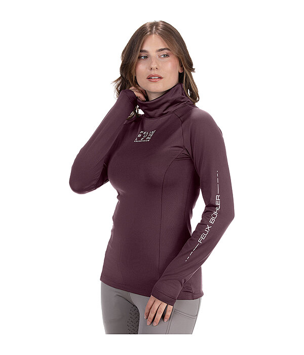 T-shirt col roul� en stretch � manches longues  Performance Jonna