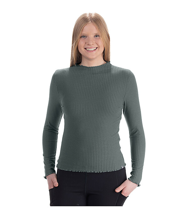 T-shirt � manches longues en maille c�tel�e pour enfant  Rita