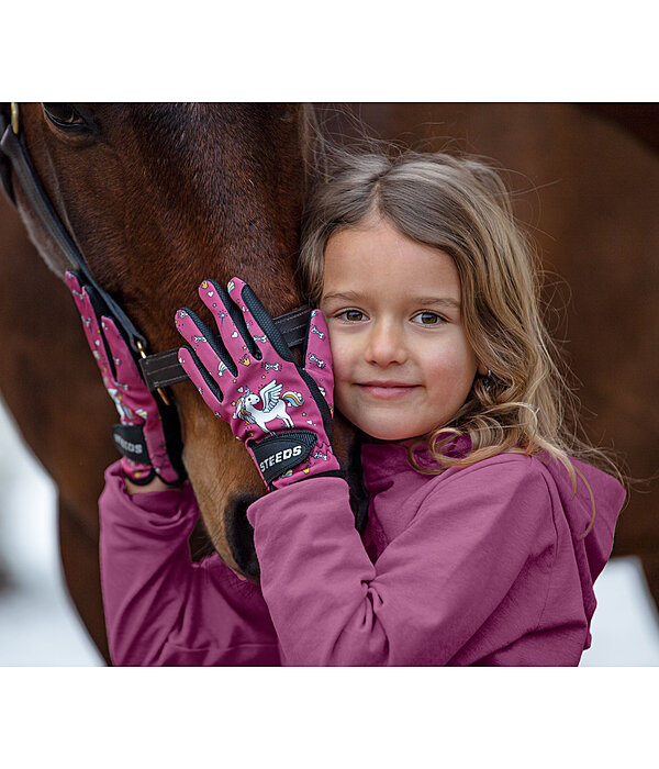 Gants d'équitation d'hiver pour enfants  Unicorne